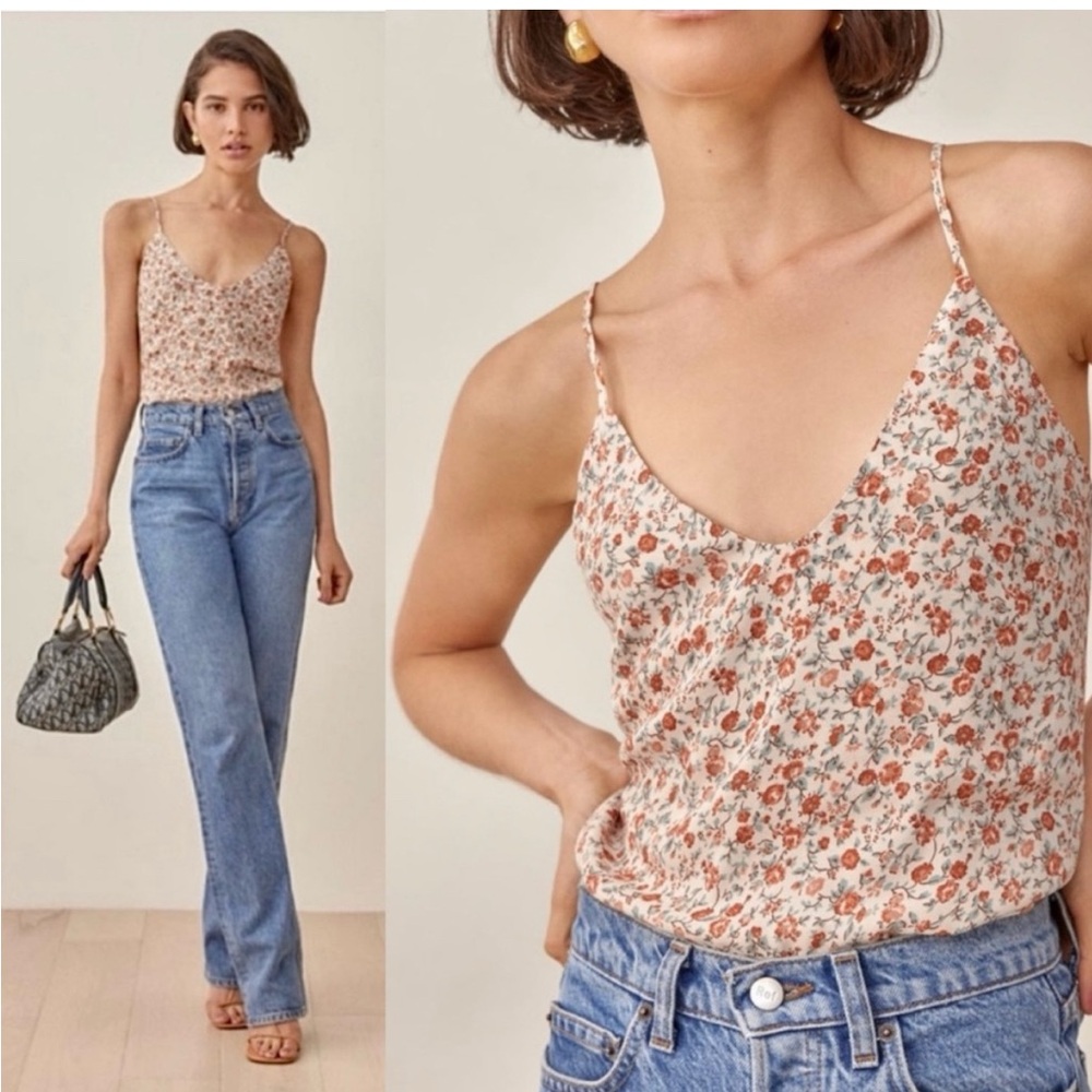 Reformation Robin Floral Tank